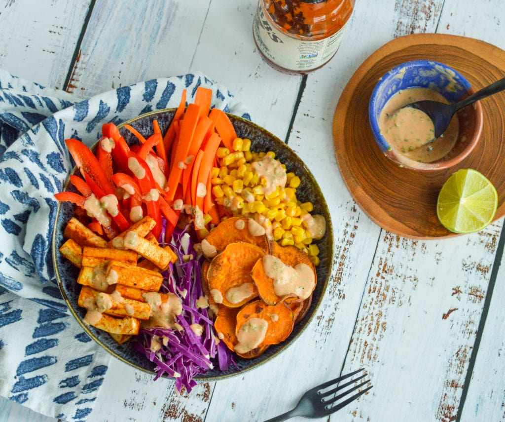 BBQ Tofu Salad Bowl