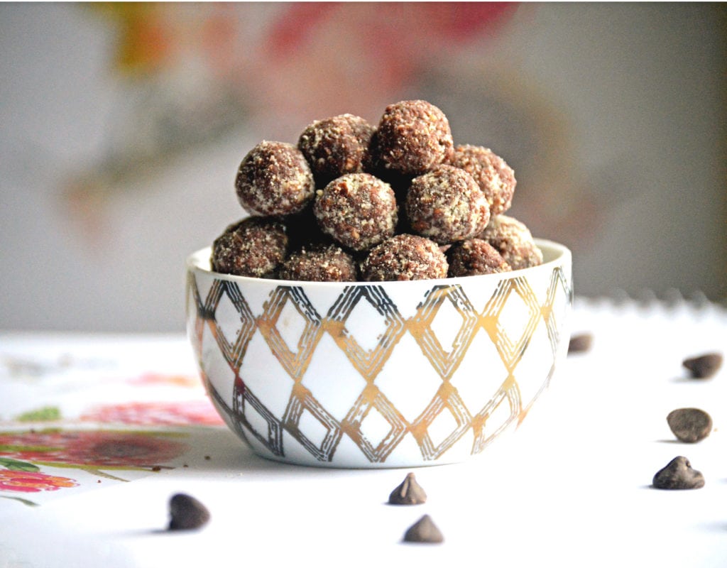 Chocolate Almond Energy Bites are the perfect pre-workout sweet snack