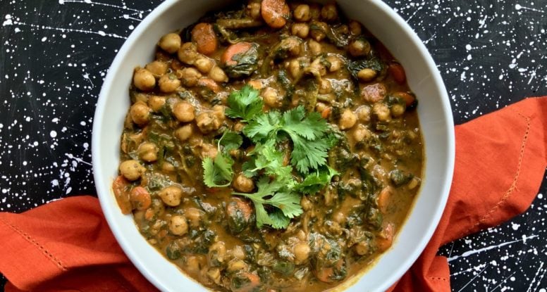 Coconut Spinach Chickpea Bowl