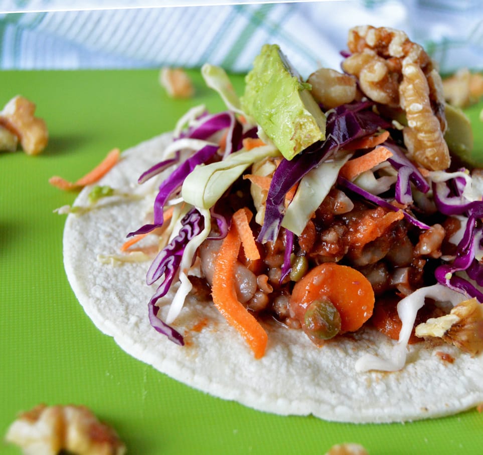 Recipe for vegan bean tacos