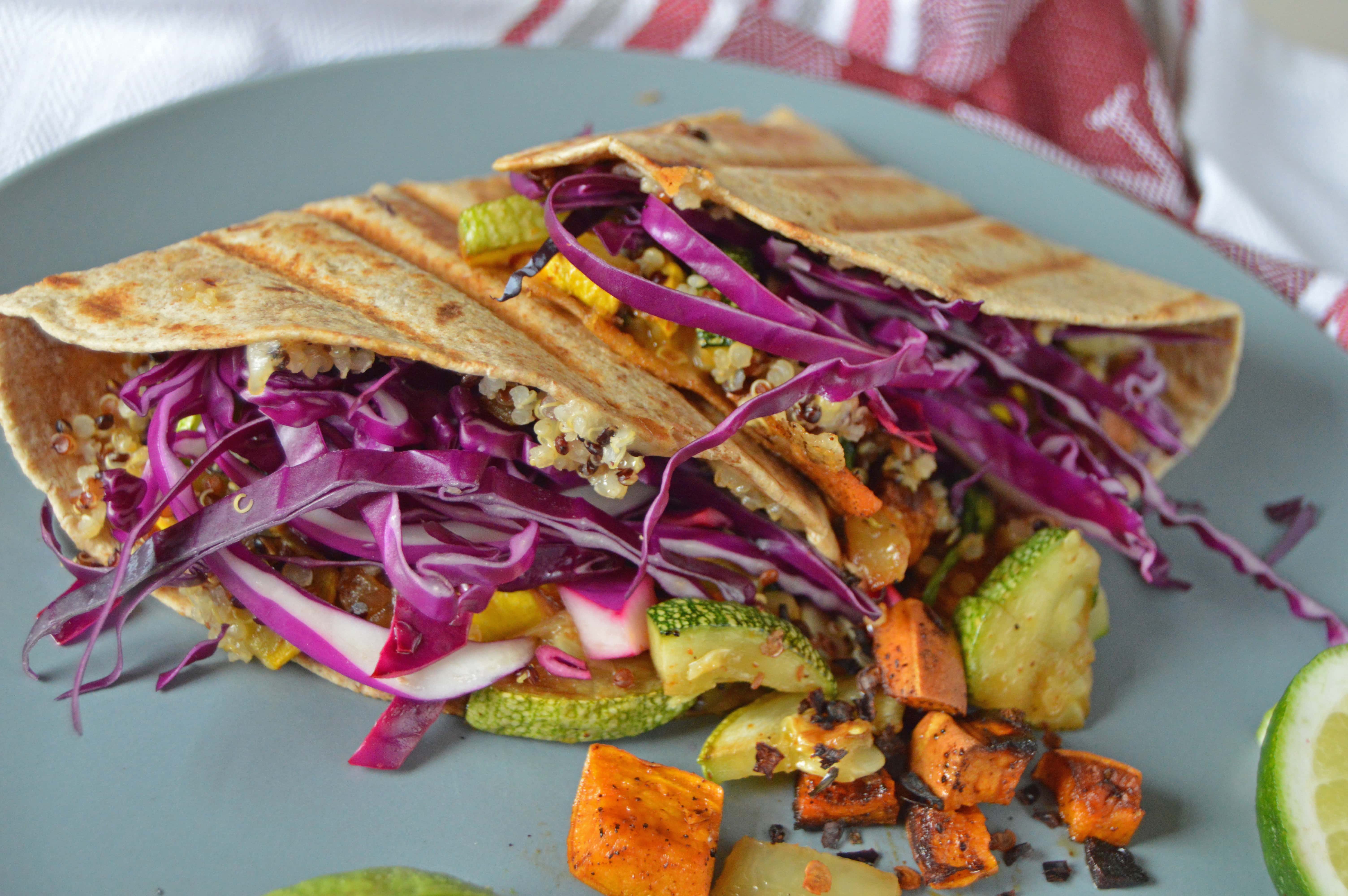 Veggie Quesadilla close up